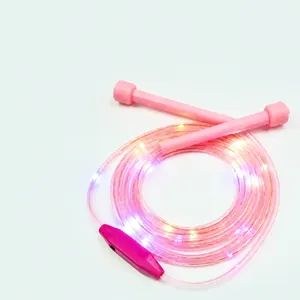 LED Lichtgevend Springtouw Voor Kinderen Studenten Kleurrijk Knipperend Licht Verstelbaar PVC Springtouw Voor Nacht Fitness Oefening Buitenplezier