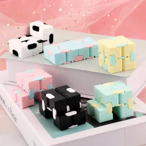Macaron infinite fidget cube for stress relief and sensory focus