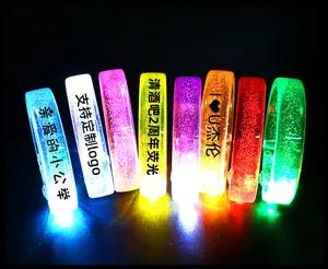 Acrylic LED glowing bracelets in multiple bright colors for party and concert events