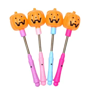 Σετ από τέσσερα φωτεινά ραβδιά κολοκύθας Halloween με πολύχρωμα ελατήρια για παιδιά