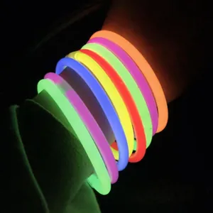Vibrant multi-color glow stick bracelets for party favors and kids luminous nighttime toys