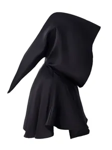 Capa negra con capucha medieval de segador para disfraz de cosplay de Halloween
