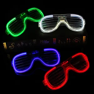 LED shutter glasses in multiple colors for festive parties and neon night events.