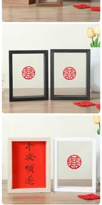Double-sided glass floating frame set in multiple colors for DIY specimens and art
