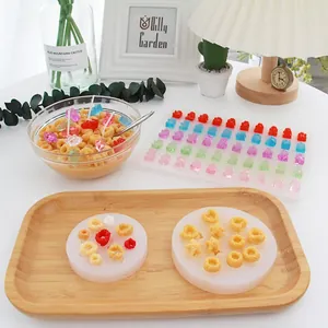 Detailed DIY silicone molds for creating cereal rings and gummy bear scented candles