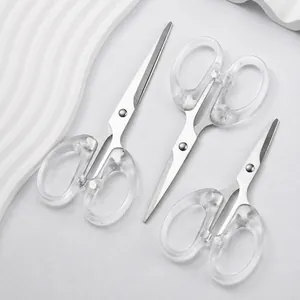 Minimalistisches transparentes Scheren-Set in drei Größen für Büro und Bastelbedarf