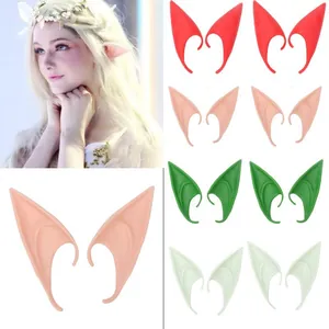Halloween Cosplay Props Soft Latex Elf Ears Pointed Tips Fairy Vampire Zombie Ear Accessories For Kids Adults Party Decoration