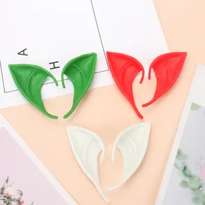Set of three pairs of colorful pointed elf ears for Halloween cosplay costumes
