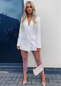 Pantalones sexys de malla con pedrería para mujer, ideales para un look brillante