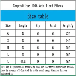 Comprehensive size chart for sexy metallic sequin backless tube top with measurements in CM