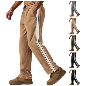Herren Cord Jogginghose Lässig Lockerer Schnitt Seitenstreifen Jogger Vintage Amerikanischer Stil Amekaji Kordelzug Sporthose