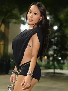 Sexy black round neck sleeveless romper with deep side cutouts for women
