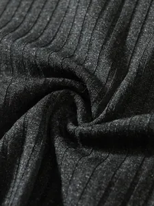 Macro view of high-quality black ribbed fabric texture for men's summer sports vest top