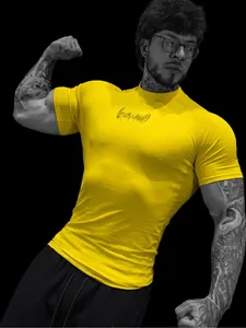 Breathedivinity Herren Kompressionsshirt Schnelltrocknend Sport Fitness Top Kurzarm Muscle Fit Bedrucktes Grafik T-Shirt