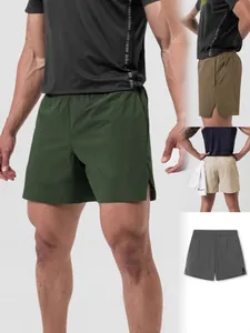 Men's Summer Quick Dry Woven Shorts Casual Running Training Fitness Solid Color American Style Five Point Bottom Pants