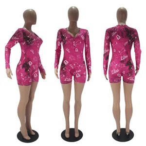 Detailed views showing the front, back and side of a Libra constellation print romper