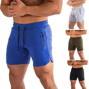 Herren Schnelltrocknend Sportshorts Slim Fit Laufen Fitness Training Shorts Mit Kordelzug Elastischer Taille Und Reißverschlusstaschen