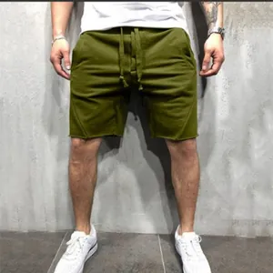 Premium Herren-Sweatshorts in Olivgrün mit Kordelzug für Fitness und Freizeit-Alltag