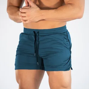 Professionelle schnell trocknende Herren-Sportshorts in Dunkeltürkis für Fitness
