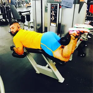 Pantalones cortos de gimnasia azules de secado rápido para hombre usados en entrenamiento