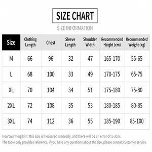 Detailed size chart for men's elastic fitness training T-shirt with full measurements