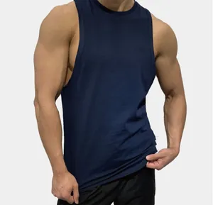 Navyblaues Fitness-Tanktop für Herren für Muskeltraining, Bodybuilding und Sport.