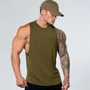 Camiseta de Tirantes Fitness Muscular para Hombre Mezcla de Algodón Transpirable Sin Mangas Gym Chaleco Estampado Deporte Basketball