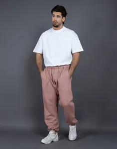 Pantaloni sportivi in pile 400g da uomo, vestibilità ampia, rosa antico