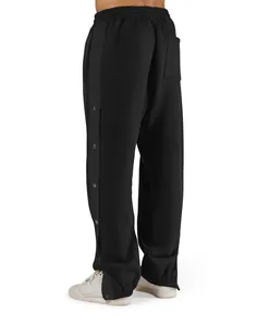 Pantaloni sportivi in pile da uomo con bottoni a pressione laterali per il basket