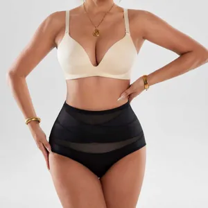 High waist tummy control shaping panties with seamless breathable design for women