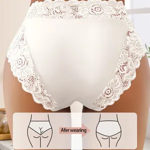 Sexy weiße Damen-Spitzenunterwäsche aus atmungsaktivem Milchseidenstoff für Komfort.