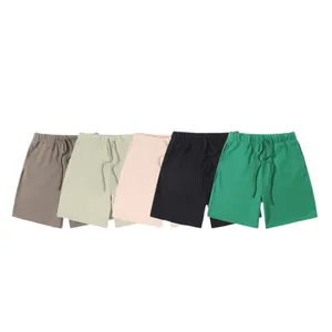 Heavyweight carbon brushed men's casual shorts in five colors, loose straight fit design
