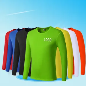Men's Sport Quick Dry Long Sleeve T-Shirt Breathable Polyester Crew Neck Activewear For Running Marathon Training Top