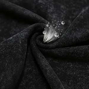 Close-up of heavy-weight 240g vintage washed cotton fabric for oversize t-shirt