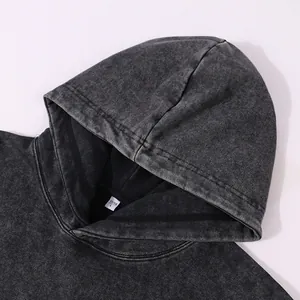 Sweat à capuche oversize délavé 400g avec détails de capuche