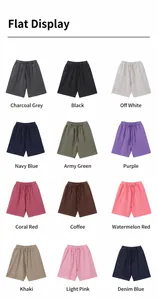 Ποικιλία από vintage unisex βαμβακερά σορτς σε πλέγμα με 12 ζωντανά χρώματα.