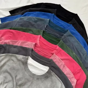 Premium heavyweight 250g cotton oversized t-shirts in multiple washed gradient colors