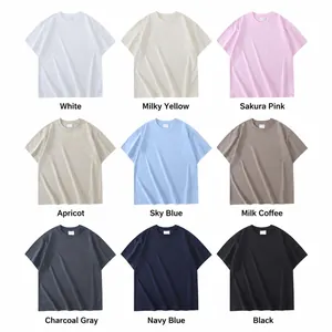 Zwaargewicht 280g puur katoenen T-shirt, losse pasvorm, getoond in negen diverse kleuren nu