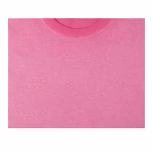 Vintage 240g gradient pink cotton t-shirt showing high quality soft fabric texture detail