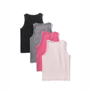 Vintage washed slimming tank top for women in four different stylish colors