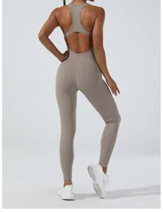 Rückenfreier Yoga-Body mit Racerback-Design und hoch elastischem Funktionsgewebe