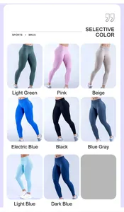 Detailed color selection guide for seamless high waist yoga leggings
