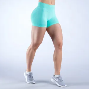 Short de yoga sans couture à taille haute avec design push-up fessier pour sport