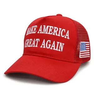 Gorra De Béisbol De Algodón Trucker Hat Letras Bordadas Bandera Americana Ajustable Protección Solar Deporte Hombres Mujeres