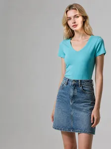 Women American Streetwear Cotton Spandex T-Shirt Loose Fit Drop Shoulder Short Sleeve Top Casual Sport Printed Tee
