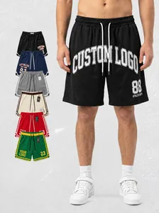 Men Athletic Mesh Shorts Breathable Quick Dry Loose Fit Gym Running Basketball Shorts With Drawstring Casual Summer Bottom