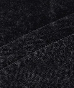 Macro texture détaillée d'un tissu délavé lourd de 400G pour sweats à capuche