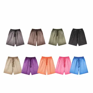 Men's vintage washed gradient shorts featuring an oversize loose fit and drawstring waist