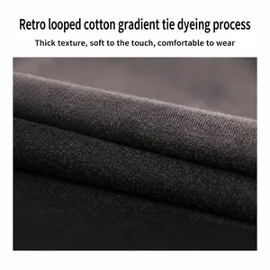 Heavyweight 400g gradient cotton fabric detail for oversized vintage sweatshirt.