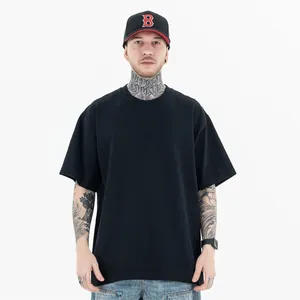 Premium klassiek zwart puur katoenen oversized t-shirt voor streetwear mode